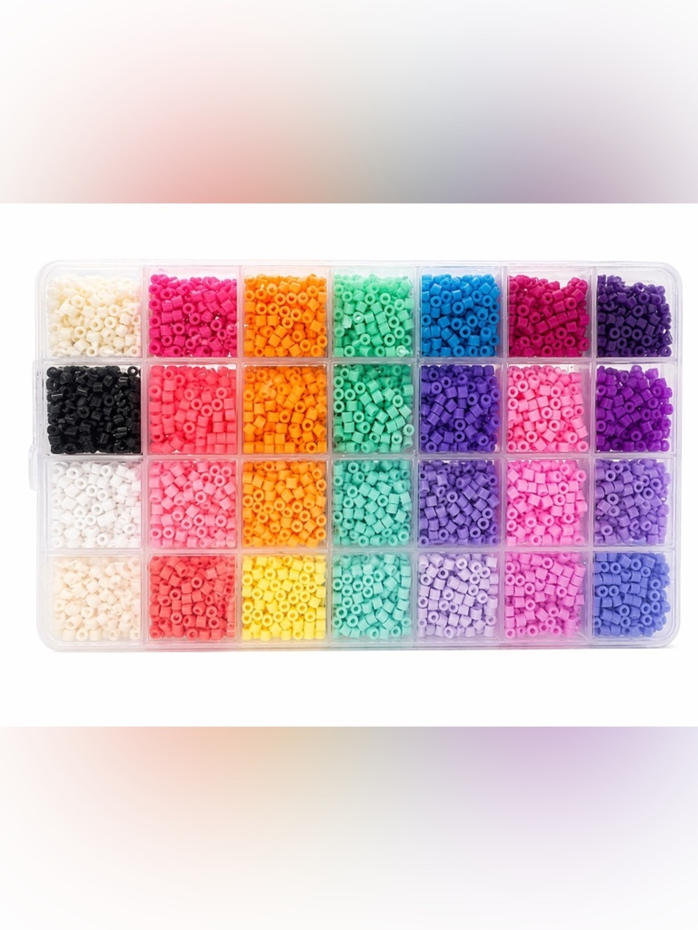 Colorful Plastic Bead Assortment - Rainbow Mix - Picture 1 of 2